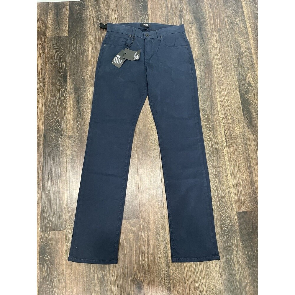 Paige Normandie Slim Straight Leg Twill Pants Black Men Size 29 Made in USA NWT